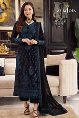 Asim jofa Dhanak 3PC Embroidered A0331