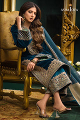 Asim Jofa - 3PC Velvet Embroidered Suit