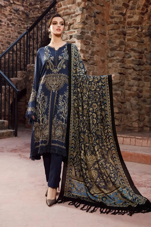 Maria B Dhanak 3PC Embroidered Q0412