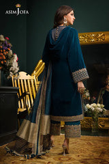 Asim Jofa - 3PC Velvet Embroidered Suit