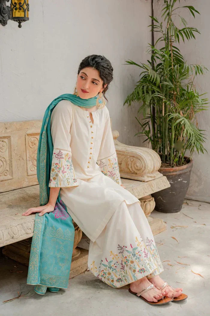 Zara ShahJahan Khaddar 3PC Embroidered A0283