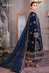 3pc Luxury Velvet | Embroidered Organza Barosha | Asim Jofa D # 375 - 06 Dupatta