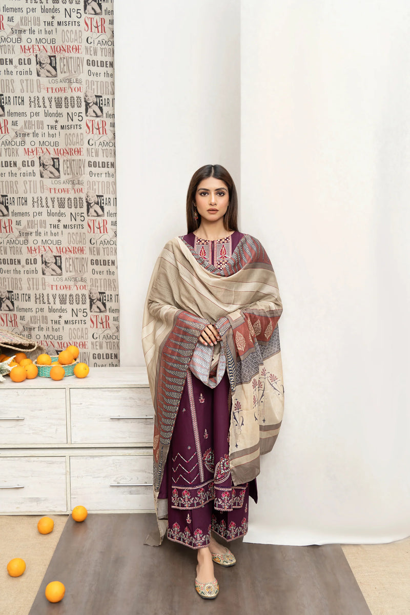 URGE Dhanak 3PC Embroidered Q0468