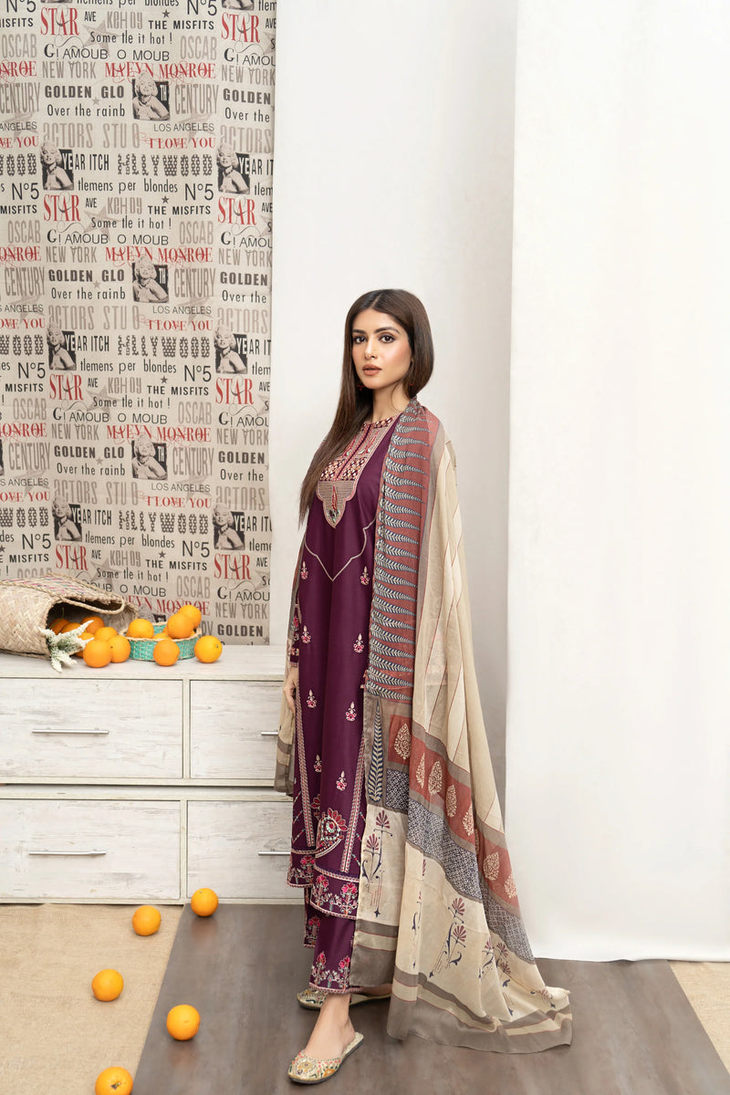 URGE Dhanak 3PC Embroidered Q0468