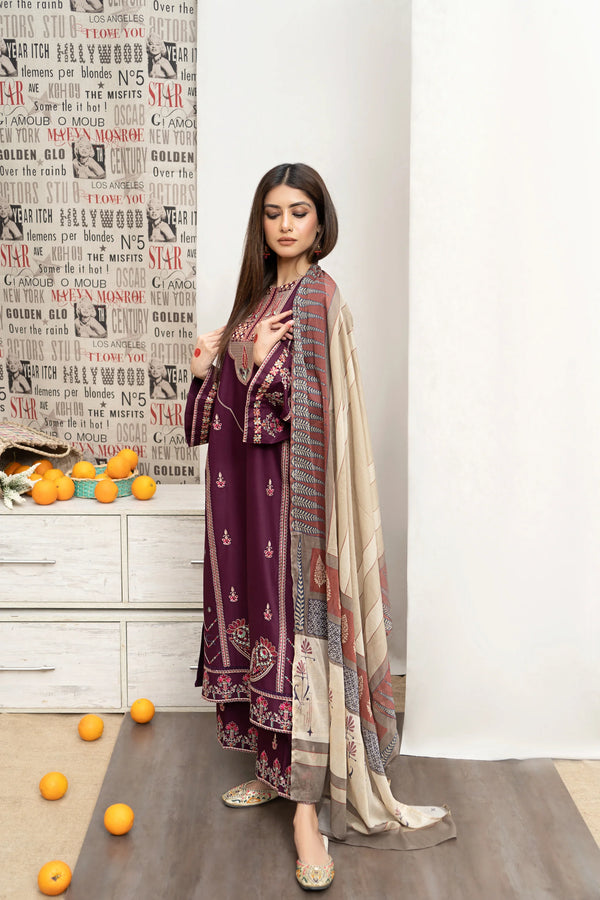 URGE Dhanak 3PC Embroidered Q0468