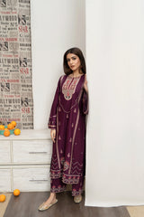 URGE Dhanak 3PC Embroidered Q0468