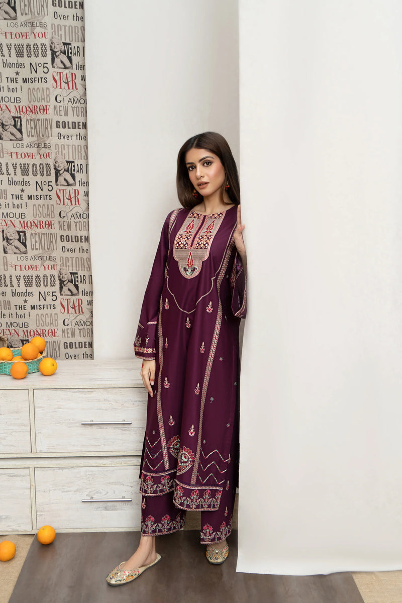 URGE Dhanak 3PC Embroidered Q0468