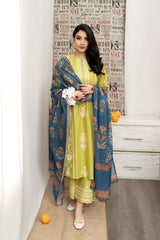 Urge 3pc Dhanak Embroidered 80-IN