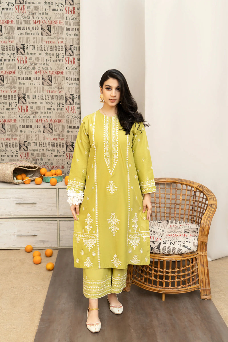 Urge 3pc Dhanak Embroidered 80-IN