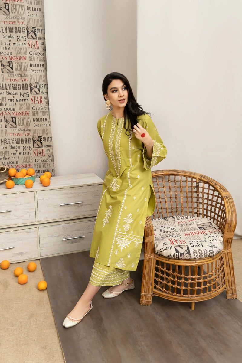 Urge 3pc Dhanak Embroidered 80-IN